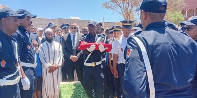 تشييع مهيب لفقيد الواجب الوطني بحي امزرو بزاكورة