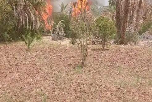 اندلاع حريق بحقول حي أسليم بجماعة أكدز
