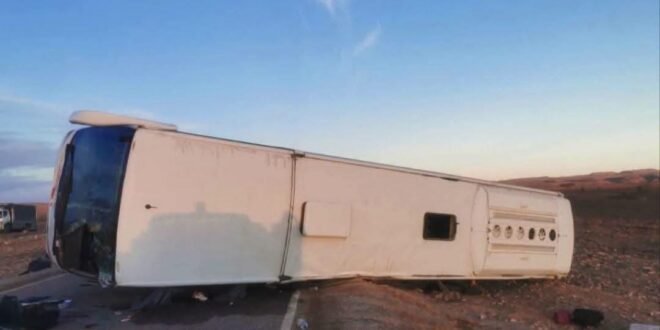 مستجدات حادثة سير تاكونيت: معاينة وضعية الحافلة والطريق ومآل المصابين